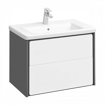 RONDA Тумба под раковину GAP 60, белый глянец/серый матовый, ROCA