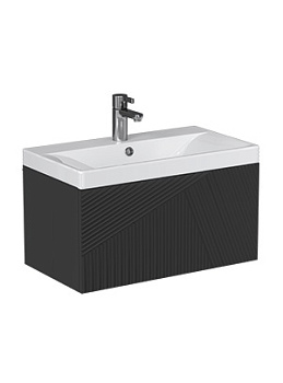 Тумба под раковину VELVEX Edge 700-0-1 (9696) навесная графит