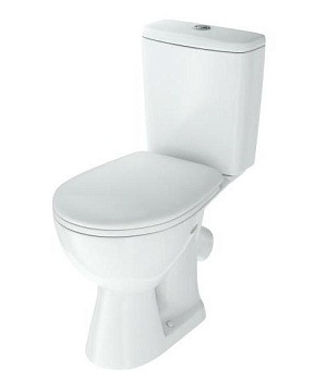 УЮТ  Унитаз-компакт, косой выпуск, 2-х реж.арм-ра Инкоэр, сид.п/п Уклад, белый ROSA