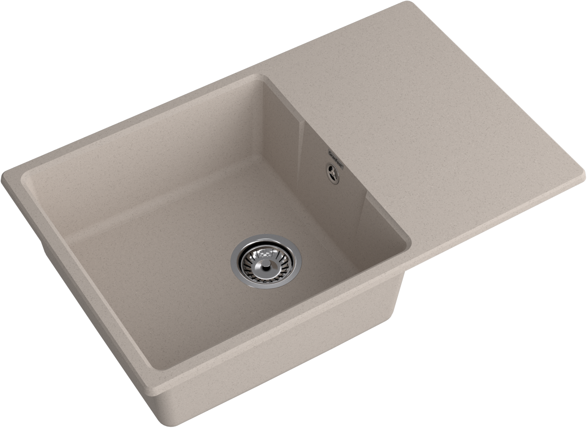 GRANFEST Мойка URBAN 678L  1-чаша+крыло 780*490мм песочный арт.GF-UR-