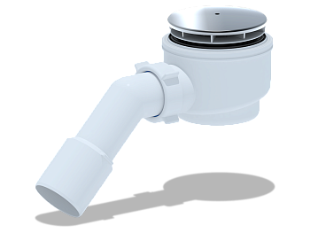 Сифон для душевого поддона АНИ Пласт E511C 1 1/2 дюйма 60 с переходной трубой 45 градусов 40х50