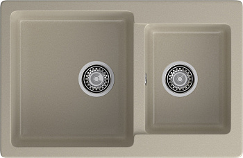 GRANFEST Мойка композит PRACTIK GF-P--780K  2 чаши 780*510 мм  топаз  арт.GF-