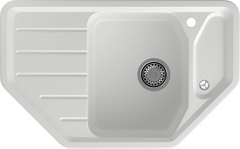GRANFEST Мойка композит CORNER  GF-C--800E угловая 800*500мм  иней  арт.GF-