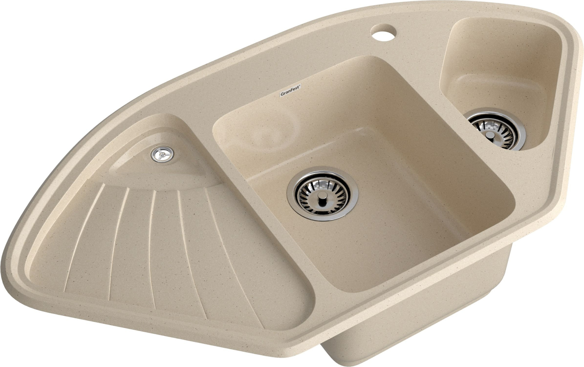 GRANFEST Мойка композит CORNER  GF-C--1040E угловая 1039*560мм, кашемир
