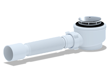 Сиф. для душ. под.1 1/2**50/60 с гибкой тр. 375*40/50 хром, ANI PLAST