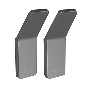 Крючок одинарный SMOOTH LINE для полотенец 2 шт., графит
