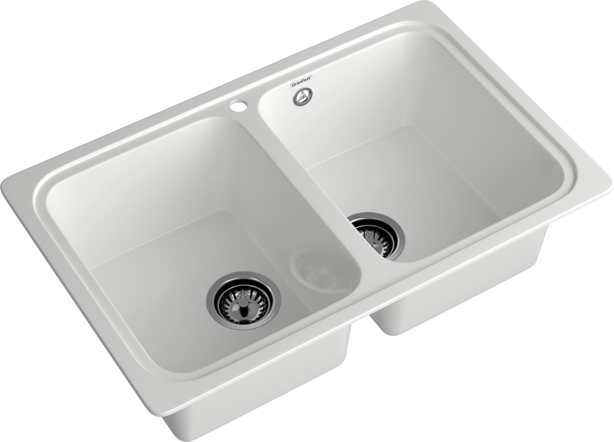 GRANFEST Мойка композит STANDART GF-S--780K  2 чаши 780*510 мм  иней арт.GF-