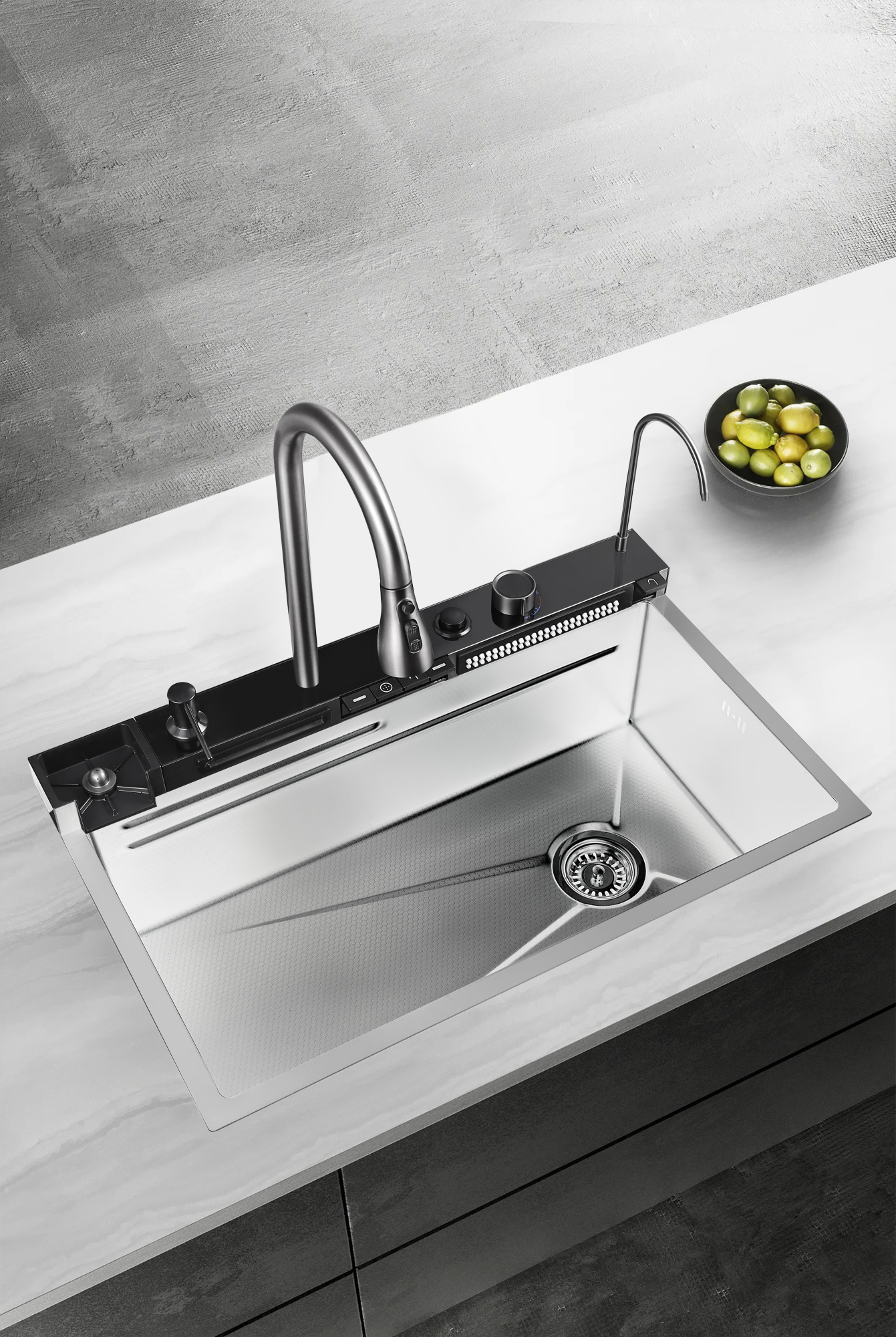 Кухонная мойка многофункциональная ПРОФСАН PSM-9941ST готовое решение со смесителем, нержавеющая сталь