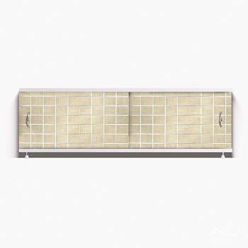 КЛАССИК Экран для ванны 170 см, полистирол,(плитка бежевая-045), ALAVANN