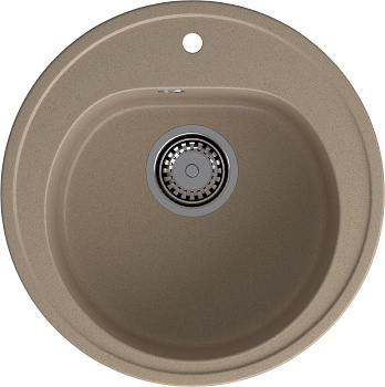 GRANFEST Мойка композит RONDO GF-R--510  D=510мм  песочный   арт.GF-