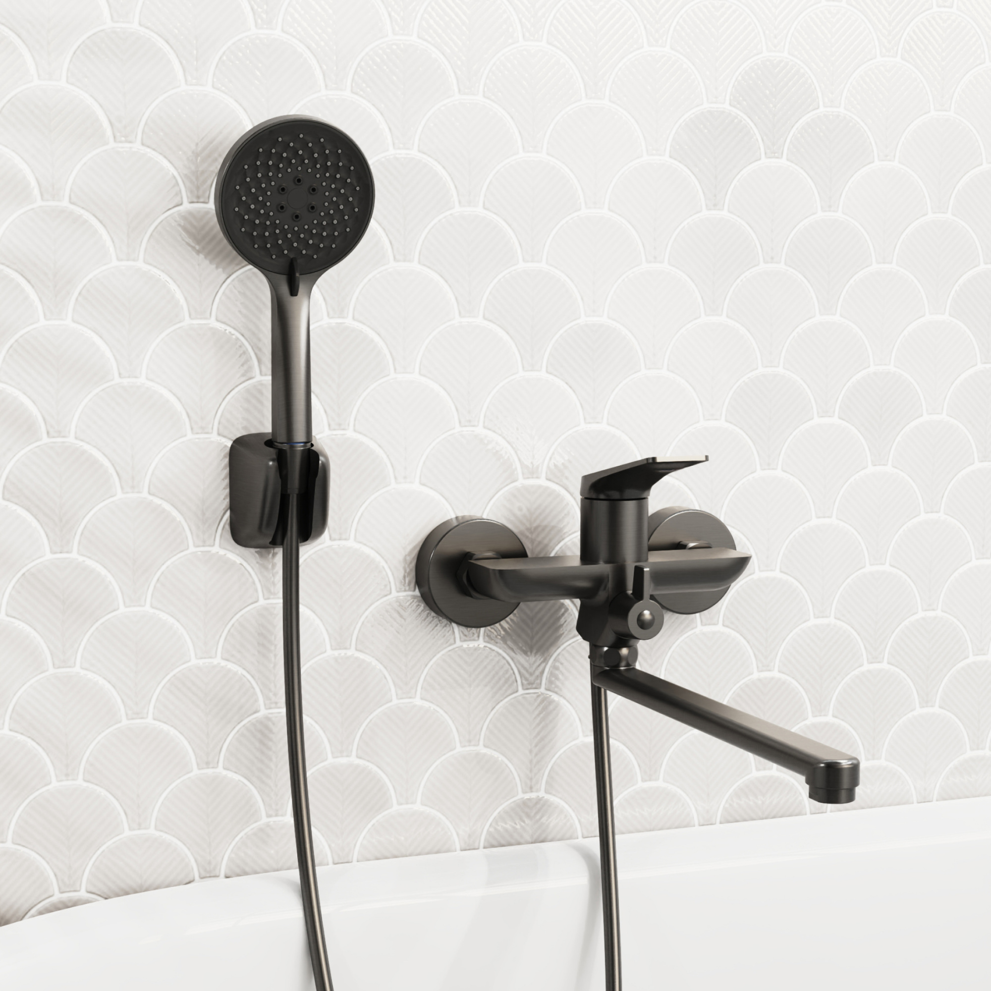 Смеситель для ванны TOKITO MITSUISHI вороненая сталь (TOK-MIT-1015GM)