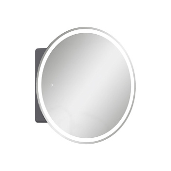 Зеркальный шкаф EQUIL Smile LED D600 подвесной графит софт
