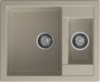 GRANFEST Мойка композит QUADRO GF-Q--610K 1.5-чаши. 610*500мм  топаз арт.GF-