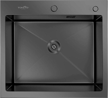 Кухонная мойка TOKITO OKA врезная 60х50 см графит (TOK-OKA-6050-GF)