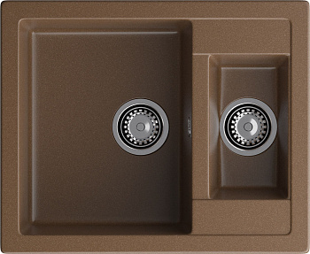 GRANFEST Мойка композит QUADRO GF-Q--610K 1.5-чаши. 610*500мм  терракот арт.GF-