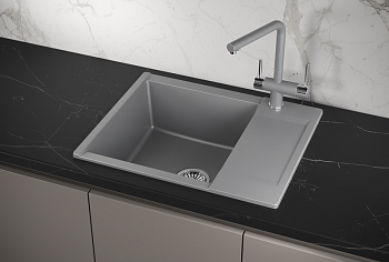 Кухонная мойка GRANULA (6202, АЛЮМИНИУМ)