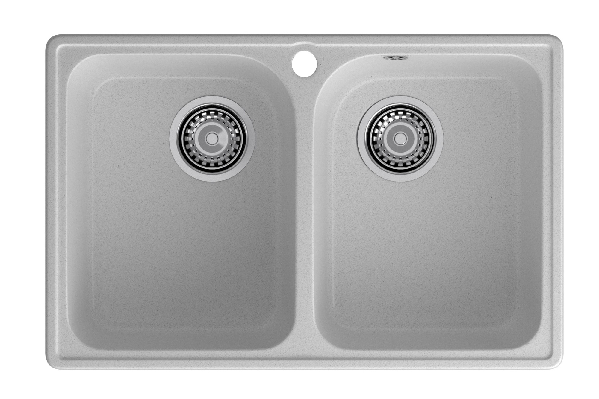 GranFest QUARZ (ECO-15) Мойка 2 чаши 740*480 (серый)