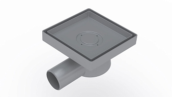 Трап водосток напольный TREND Keramik 150*150 под керамическую плитку, D50 боковой, BERGES