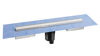 Желоб водосток В1 KERAMIK 900, матовый хром, S-сифон D50/105 H50 вертикальный, BERGES