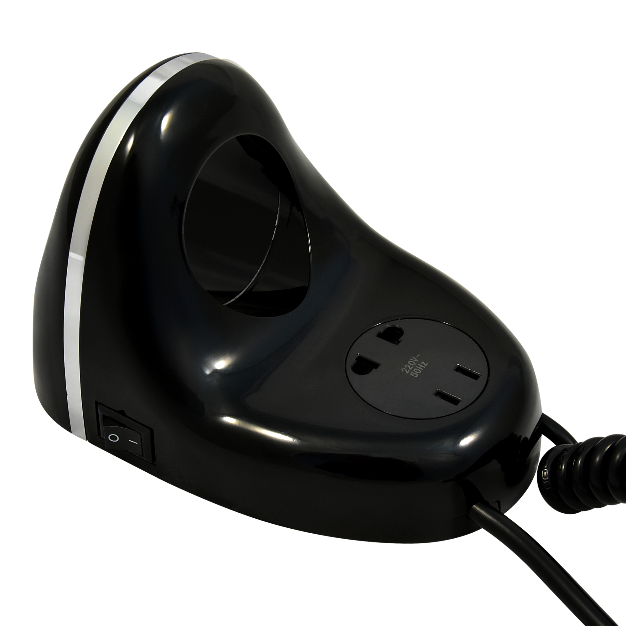 Фен для волос настенный PUFF-1800ВlB черный, с розеткой, 1,8 кВт (1405.018)