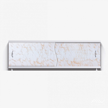 ПРЕМЬЕР Экран для ванны 170 см, полистирол,(коричневый камень-026), ALAVANN