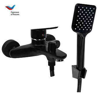 Смеситель для ванны СЛАВЕН Коттедж СЛ-ОД-Г3Ч черный