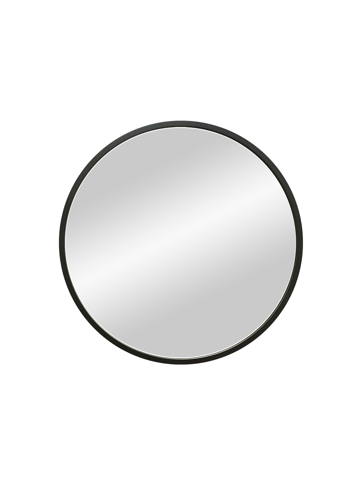 Зеркало Мун, черное, D 350, в МДФ раме