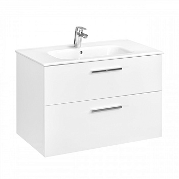 VICTORIA Тумба под раковину VICTORIA 80, 2 ящика, белый гл., ROCA