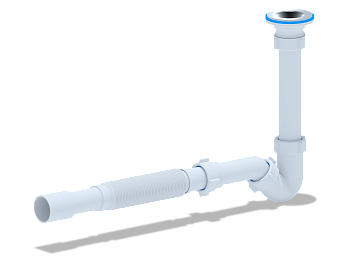 Сифон для биде 1 1/4 х 32 с трубой 32х32/40, ANI PLAST