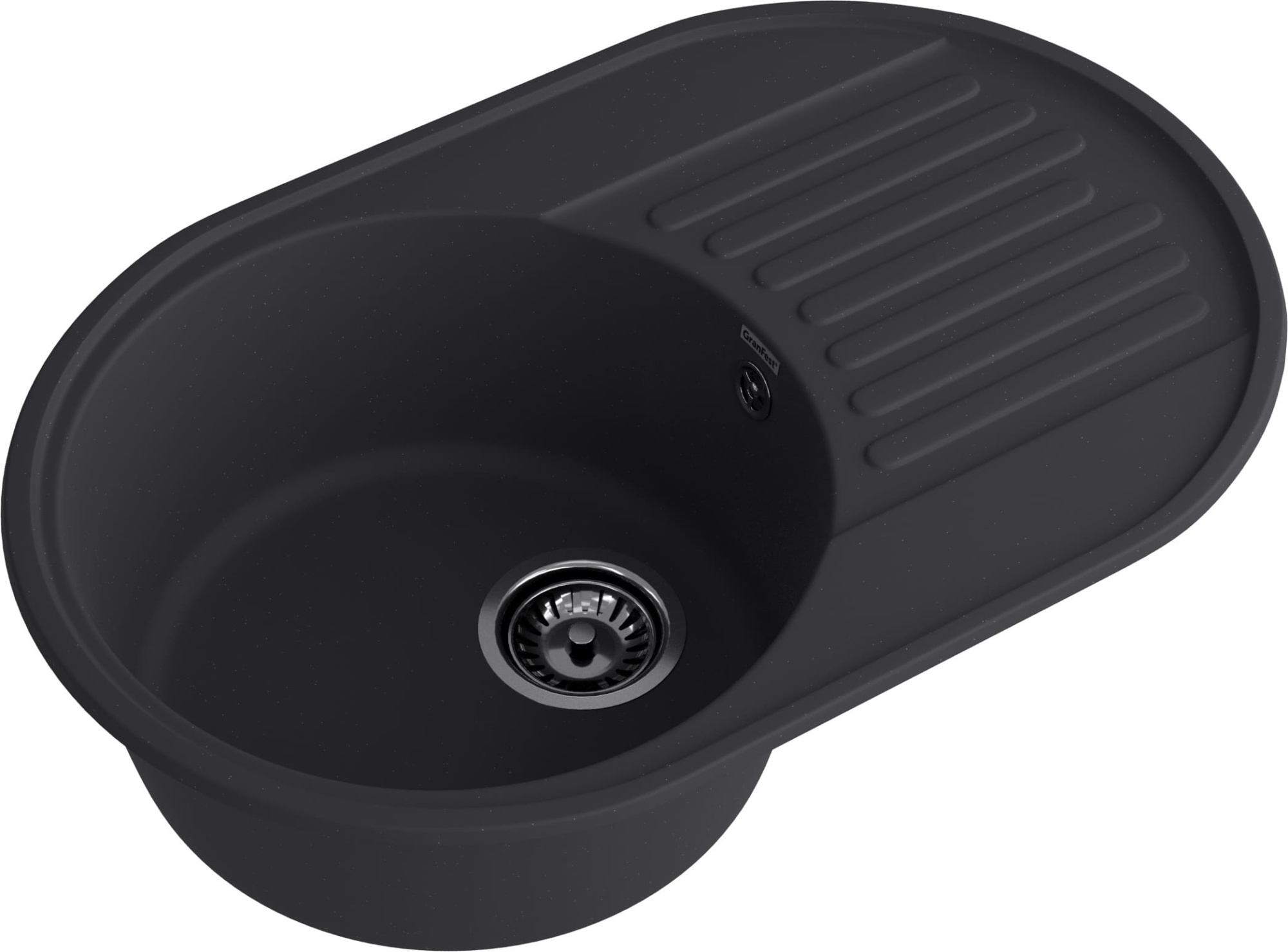 GranFest QUARZ (ECO-18) Мойка чаша+кр 740*480 (черный)