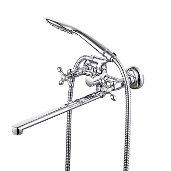 Vista Смеситель для ванны, плоск.пов.излив 300мм держ.на теле, р/ДВ, хром, LM, LM7651C