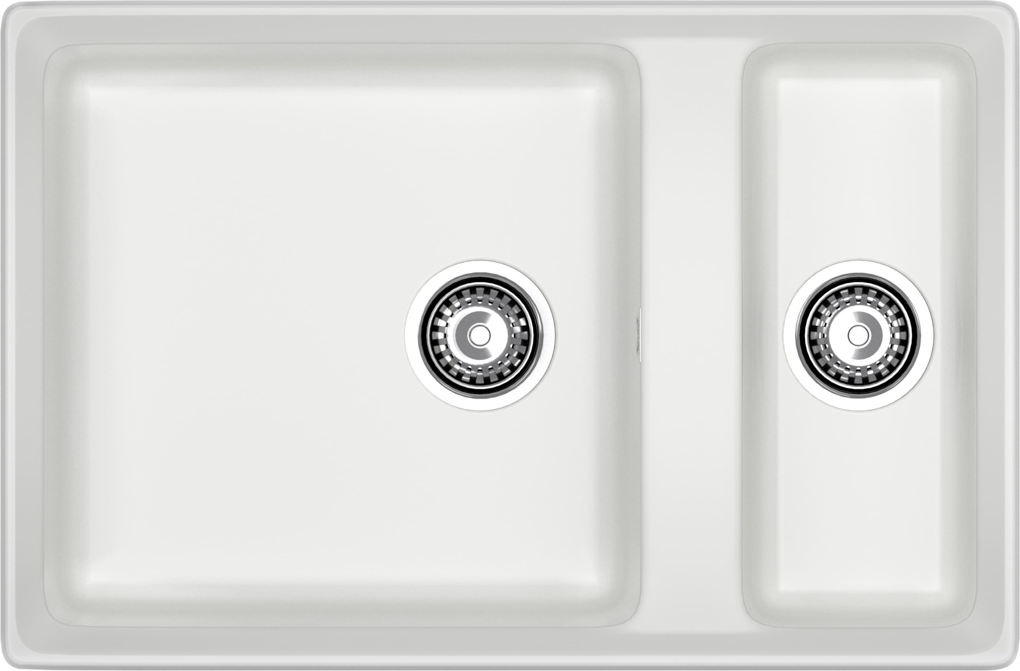 GRANFEST Мойка композит LEVEL, GF-LV-760K, 1.5-чаши 760*500, иней