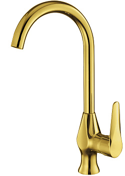 Смеситель для кухни ПРОФСАН ПСМ-303-3 STEEL нержавеющая сталь AISI-304 тип См-МОЦБА Золото