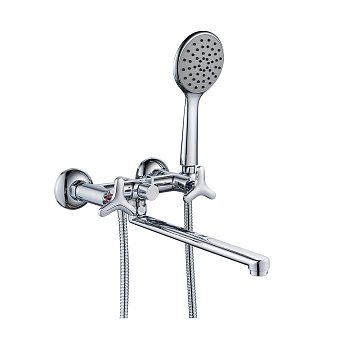 Plus_Spirit Смеситель для ванны, плоск.пов.излив 300мм, р/ДВ, хром, LM, LM1951C