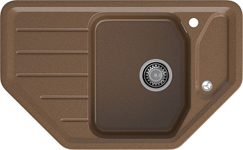 GRANFEST Мойка композит CORNER  GF-C--800E угловая 800*500мм  терракот арт.GF-