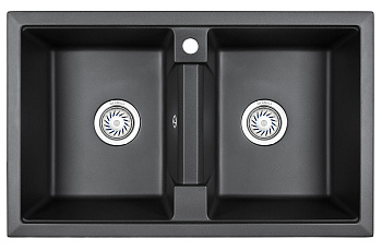 Кухонная мойка GRANULA (8101, ЧЕРНЫЙ)