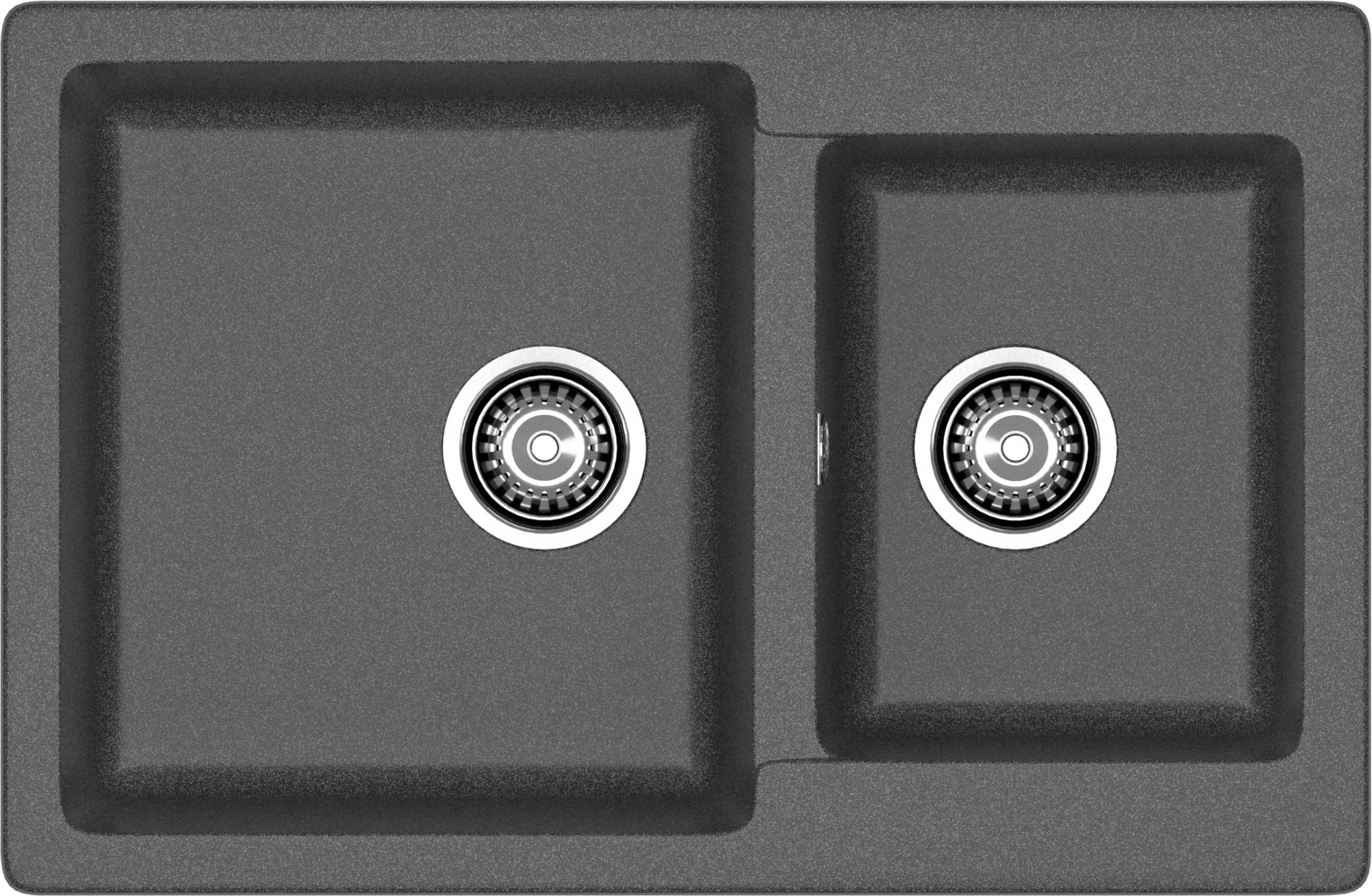 GRANFEST Мойка композит PRACTIK GF-P--780K  2 чаши 780*510 мм графит арт.GF-