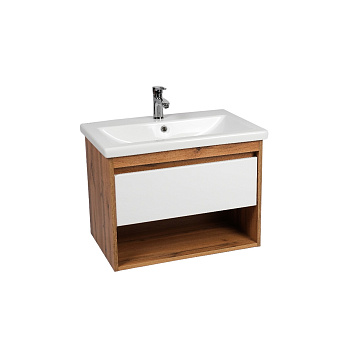 Тумба под раковину VIANT БОСТОН 70 подвесная дуб вотан/белый (VBOS70CO-T1YP)