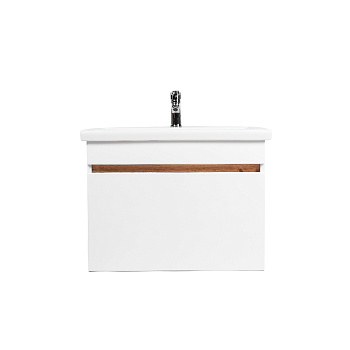 Тумба под раковину VIANT МАЛЬТА 60 подвесная белый/дуб вотан (VMAL60CO-T1YP)
