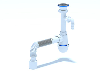 Сифон Ани 1 1/2"  40с отв. с/м с г/тр 40х50, ANI PLAST