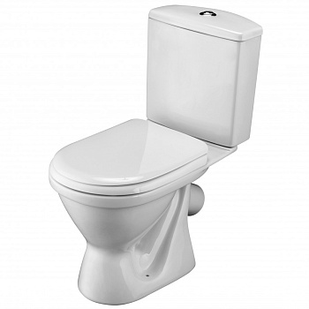 АЛЬКОР Унитаз-компакт (эконом), косой выпуск, 2-х режимная арматура, сиденье полипропилен. САНТЕК 