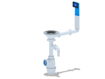 Сифон АНИ 3 1/2"*40с переливом мойки и отв., ANI PLAST