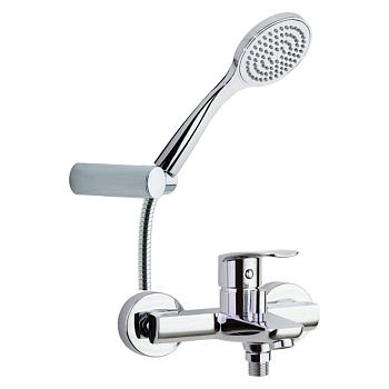 Смеситель для ванны наружнего монтажа однорычажный с душевым комплектом NEW FLY 570502T1