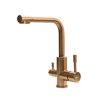 Expert Смеситель для кухни, выс.пов.излив 210мм фильтр.воды, р/ОД, роз.золото.нано, LM, LM5061RGN