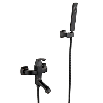 Nubira Смеситель для ванны, пов.излив 180мм лейка, р/ОД, черная бронза, LM, LM6214ORB