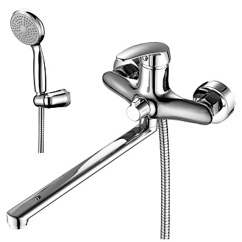 Linara Смеситель для ванны, плоск.пов.излив 300мм, р/ОД, хром, LM, LM0451C