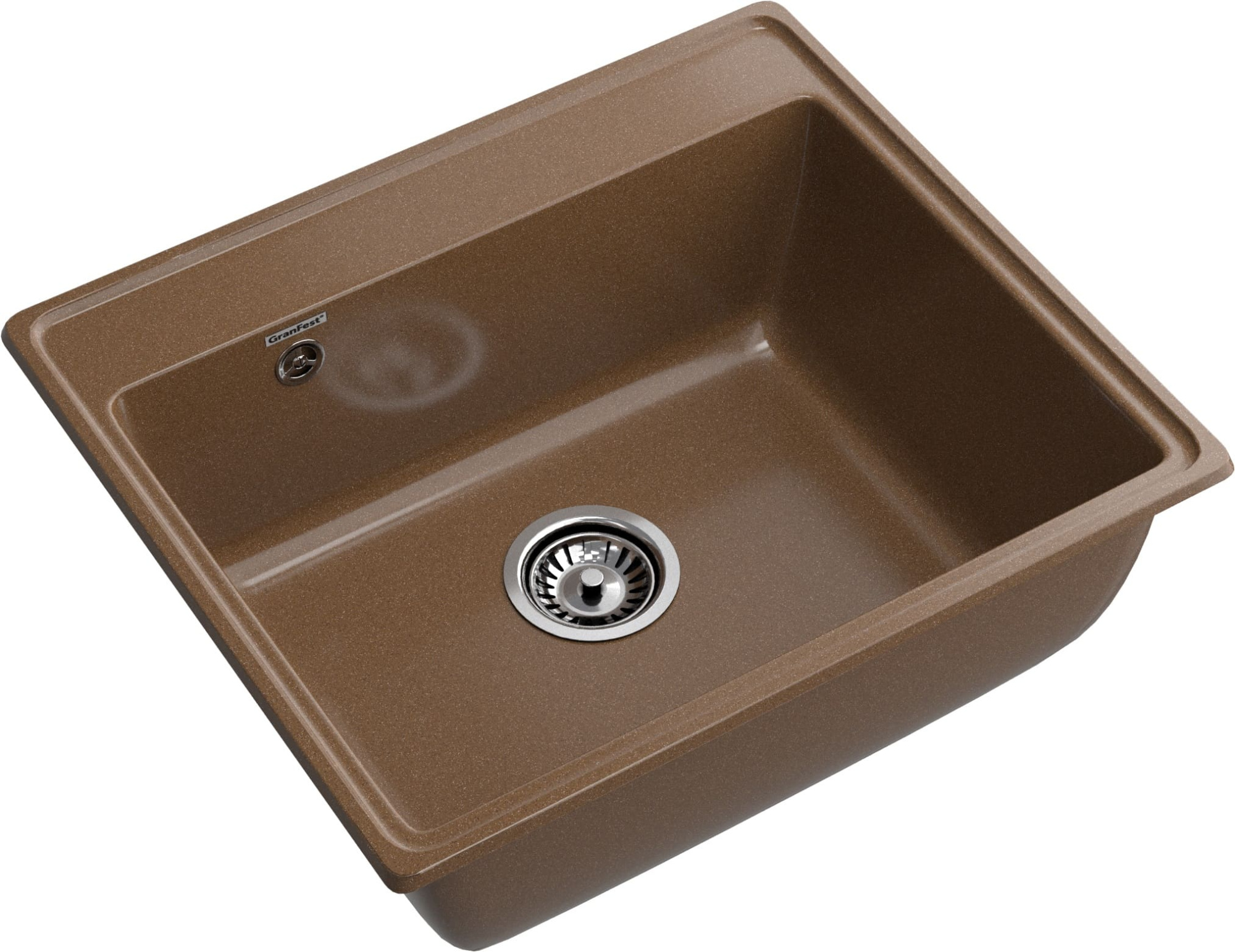 GRANFEST Мойка композит VERTEX, GF-V-580, чаша 580*500, терракот