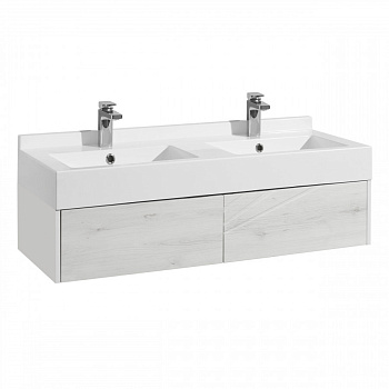 Тумба САКУРА 120, ольха наварра, бел. гл. (под раковину САКУРА 120)