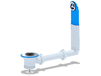 Перелив жесткий для мойки АНИ Пласт N120 с круглым вертикальным корпусом 1 1/2 дюйма