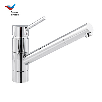 Смеситель для кухни СЛАВЕН Город СЛ-ОД-Д23 с вытяжным изливом хром